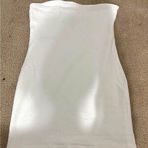 Zara white mini denim dress